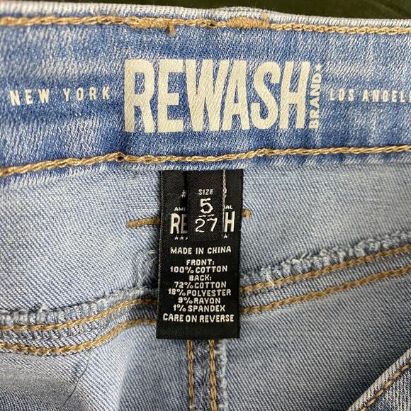 Rewash Cargo Denim Maxi Skirt Women Junior 5/27 Blue Vintage‎ Faded Utility NWT - Picture 7 of 9